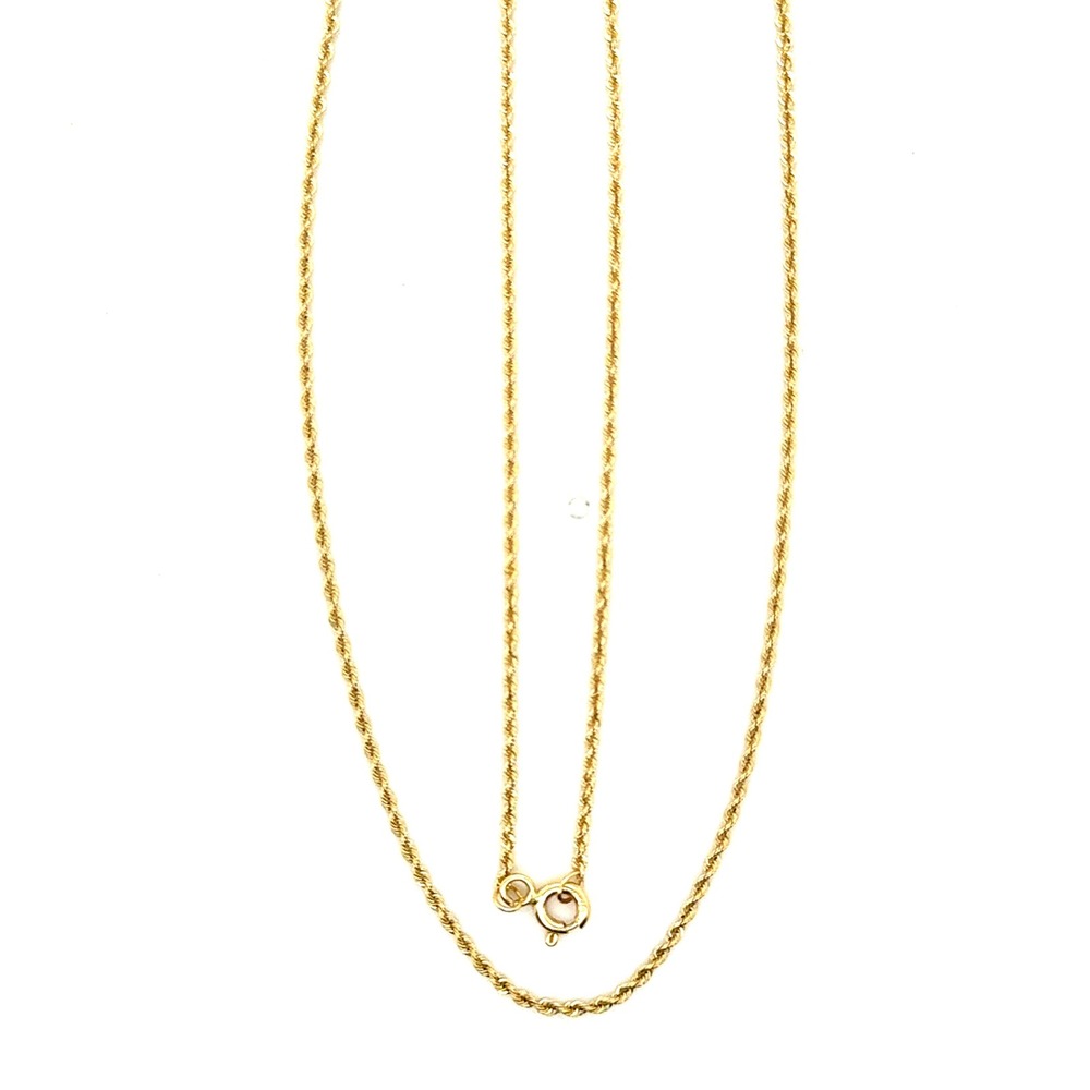 Michael Anthony 14k Yellow Gold Rope Chain Necklace 24 Inch 1mm 3.5g
